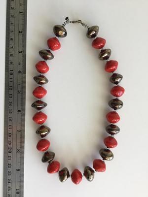Beautiful red statement necklace