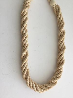 Vintage unmarked twist beaded necklace