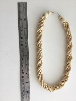 Vintage unmarked twist beaded necklace