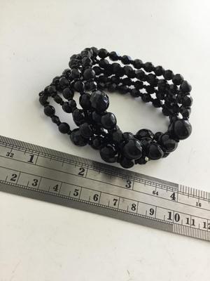 Multilayer black fashion stretchy bracelet