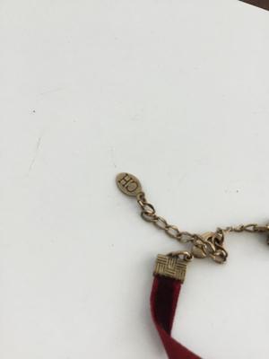 CH marked beautiful red statement necklace
