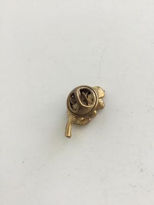 Gold tone vintage flower small push pin