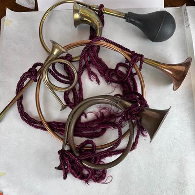 Vintage Hunting Horns (four total)