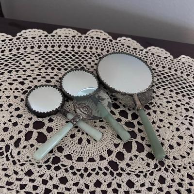 Various Antique Hand Mirrors (4)