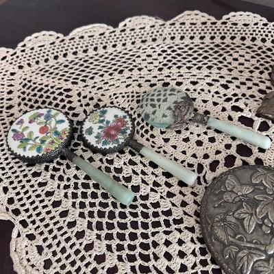 Various Antique Hand Mirrors (4)