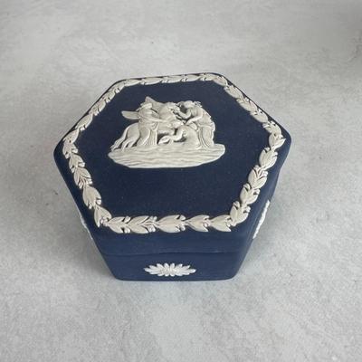 Wedgwood Jasperware Trinket Boxes, Vase, and Pomander