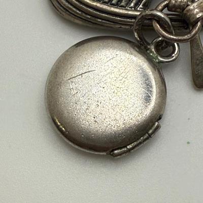 Vintage Sterling Charm Bracelet with Bulova & Gramercy Watches (ST-HS)