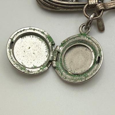 Vintage Sterling Charm Bracelet with Bulova & Gramercy Watches (ST-HS)