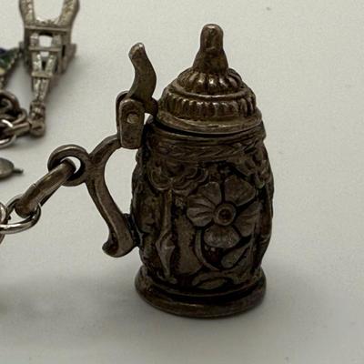 Vintage Sterling Charm Bracelet with Bulova & Gramercy Watches (ST-HS)