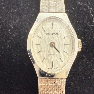 Vintage Sterling Charm Bracelet with Bulova & Gramercy Watches (ST-HS)