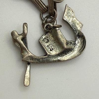 Vintage Sterling Charm Bracelet with Bulova & Gramercy Watches (ST-HS)