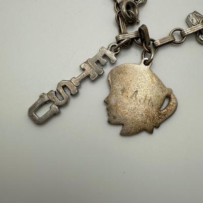 Vintage Sterling Charm Bracelet with Bulova & Gramercy Watches (ST-HS)