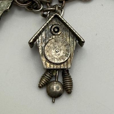 Vintage Sterling Charm Bracelet with Bulova & Gramercy Watches (ST-HS)