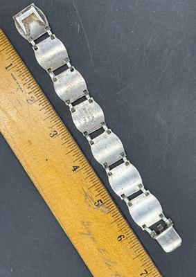 Vintage Paris France Tourist Silver-tone Panel Bracelet