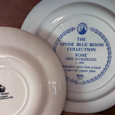 Lot of 7: blue/white english dishes