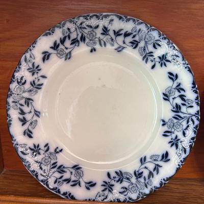 Lot of 7: blue/white english dishes