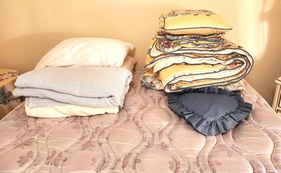 Lot #160 Queen Sears Elegance Ultra Mattress/Box Springs Set - Clean w/bedding
