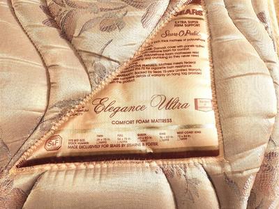 Lot #160 Queen Sears Elegance Ultra Mattress/Box Springs Set - Clean w/bedding
