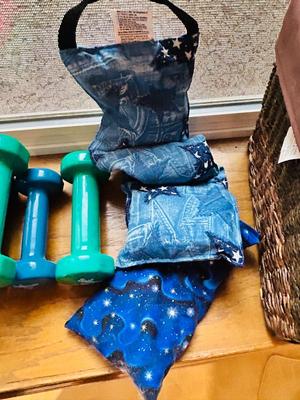 HEALTH ITEMS, BLOOD PRESSURE MONITOR, GLUCOSE MONITOR, HAND WEIGHTS, HOT OR COLD WRAPS AND MORE!