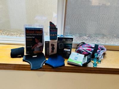 HEALTH ITEMS, BLOOD PRESSURE, MONITOR, GLUCOSE, MONITOR, DIFFERENT BODY WRAPS AND MORE!