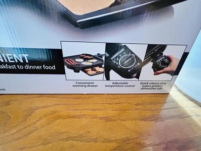 NIB FABERWARE FAMILY SIZED ELECTRIC GRIDDLE, TUPPERWARE, ANCHOR HOCKING AND OTHER STORAGE CONTAINERS