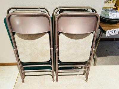 2 FOLDING SAMSONITE CARD TABLES AND 8 CHAIRS
