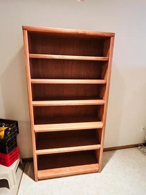 LARGE OAK BOOK SHELF