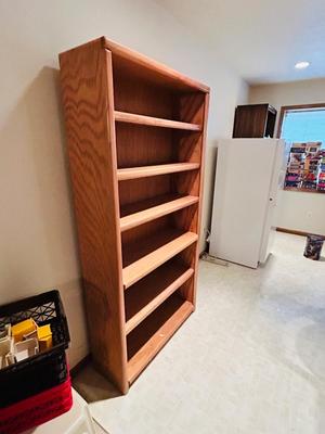 LARGE OAK BOOK SHELF