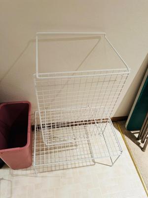 HEAVY DUTY ATIVA PAPER SHREDDER, WASTE CAN, & CABINET ORGANIZING RACKS