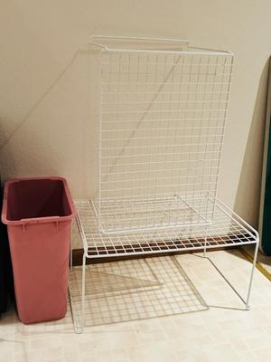 HEAVY DUTY ATIVA PAPER SHREDDER, WASTE CAN, & CABINET ORGANIZING RACKS