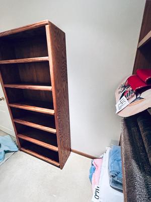 NICE DARKER COLORED WOODEN BOOKCASE