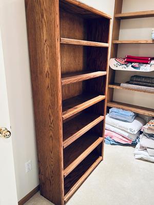 NICE DARKER COLORED WOODEN BOOKCASE