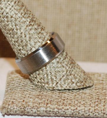 Size 9¼ Silver Tone No-Stones Solid Ring (6.6g)