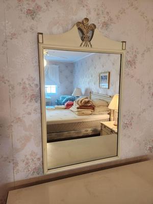 Lot #163 Vintage Thomasville French Provincial Style Dresser with Matching Wall Mirror