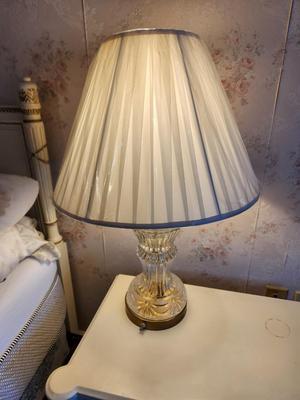 Lot #166 Pair of Pressed Glass Table Lamps - Works