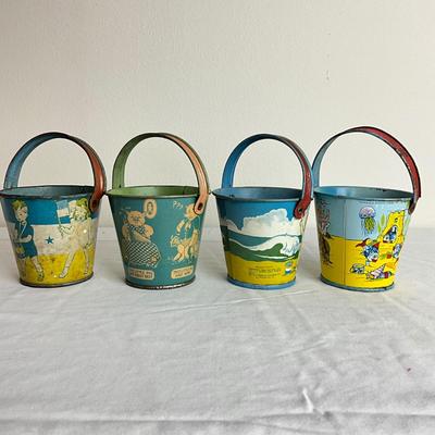D923 Ridleys & J. Chein Small Candy Dispensary Sand Pails