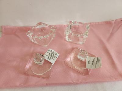 Lot #171 Lot of 2 crystal trinket boxes with lids - new with tags