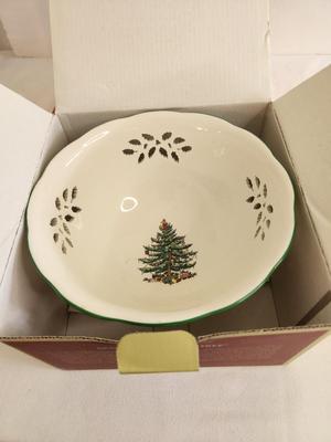 Lot #175 New in Box - Lenox "Holiday" Star Dish & Spode Footed Compote