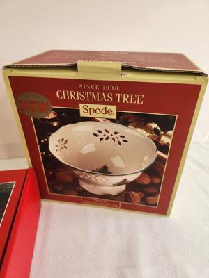 Lot #175 New in Box - Lenox "Holiday" Star Dish & Spode Footed Compote