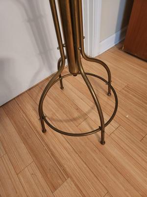 Lot #177 Brass plated Coat Rack - 6 feet tall