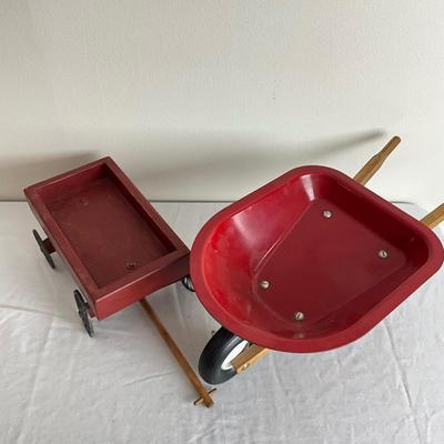 D963 Doll Wagon and Wheel barrow