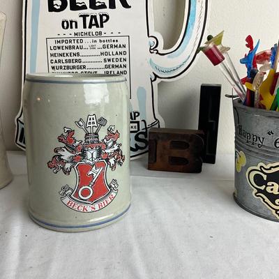 D968 Lot of HIRES Mugs, and Advertising Stirrers and more