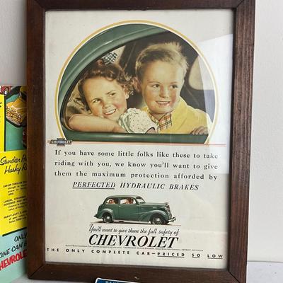 D969 Vintage Chevrolet Car Advertisement