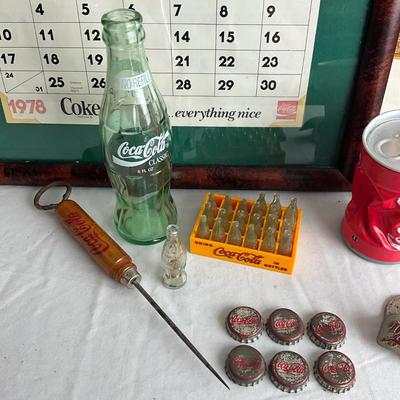 D974 Vintage Coca cola Advertising Calendars Radio, Caps, Openers