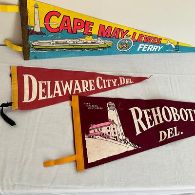D982 Lot of Three DE. Pennants