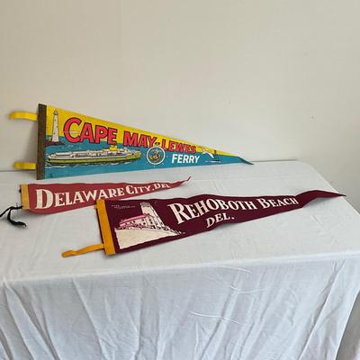 D982 Lot of Three DE. Pennants