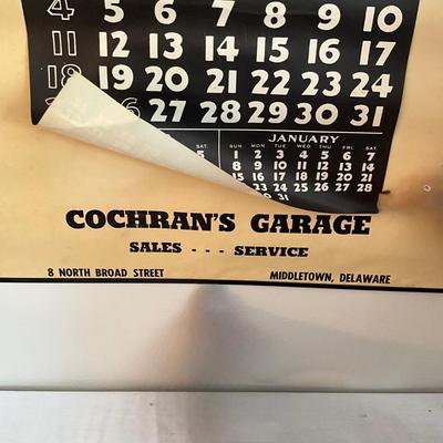 D994 Antique DODGE 1949 Advertising Poster Cochran's Garage Middletown, DE.