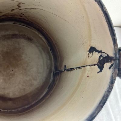 D1000 Antique Crysolite Green Swirl Graniteware Coffee Boiler and Pail
