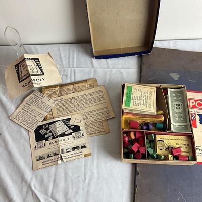 D1006 Antique 1936 MONOPOLY Game Board