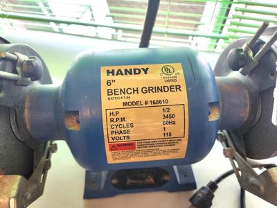 Lot #185 Hardy 6" Bench Grinder